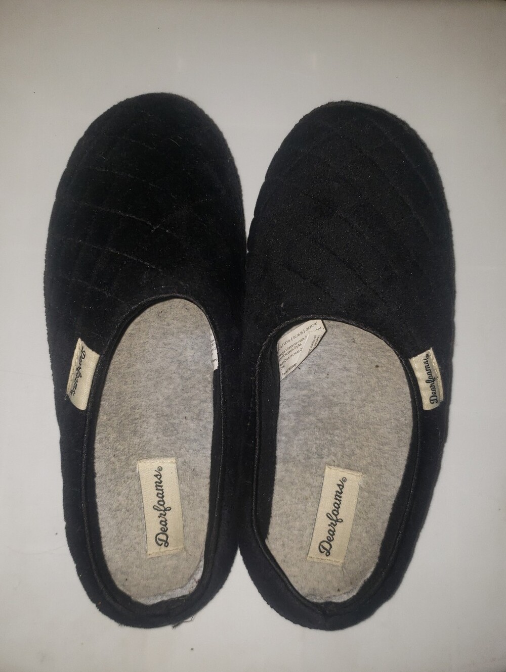 Dearfoams Black Slippers